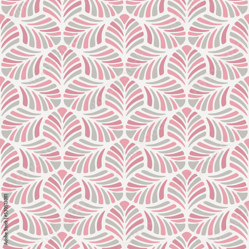 Japanese Overlap Leaf Vector Seamless Pattern