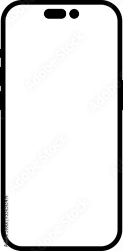 Frame schematic shows the famous phone in front view.