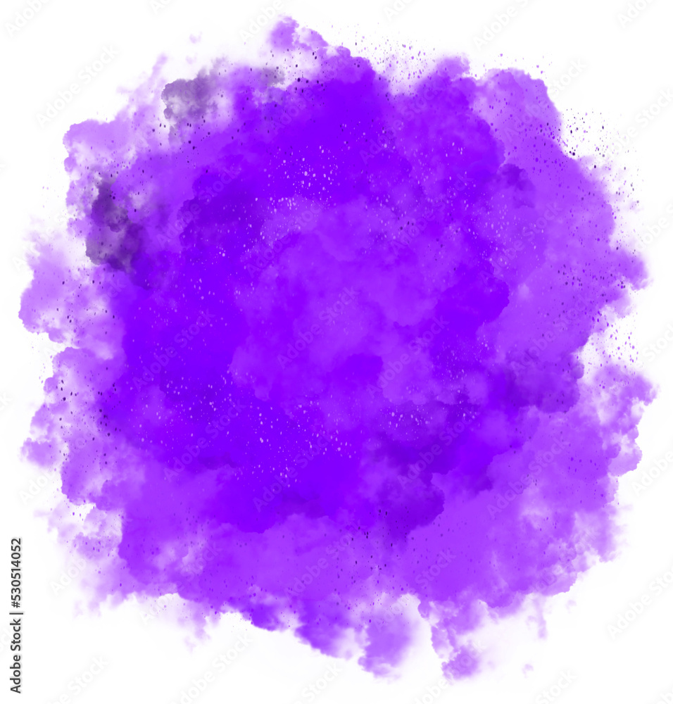 explosion effect with purple smoke shape