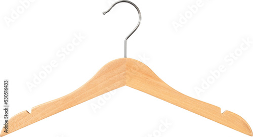 Wooden coat hanger photo