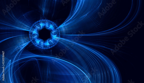 Technological textured background. Fractal graphics. Science and technology concept.