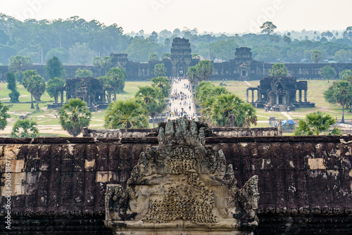 Cambodia. Siem Reap Province. Angkor Wat (Temple City). A Buddhist and temple complex in Cambodia and the largest religious monument in the world © BTWImages
