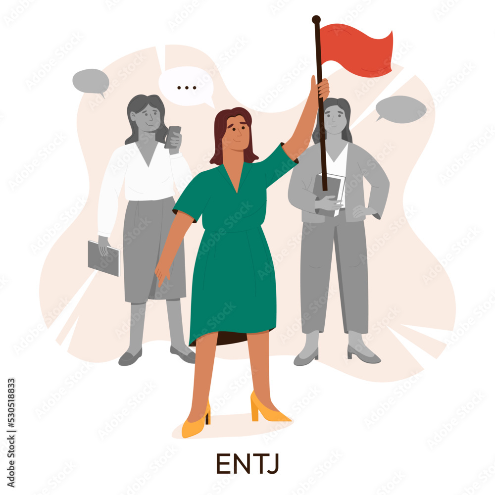 Mbti Person Types Concept Socionics Mbti Personality Test Flat