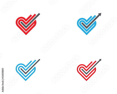 Heart with Chart Stats logo Concept sign icon symbol Element Design. Financial, Accounting, Marketing, Consulting, Business, Love Logotype. Vector illustration logo template

