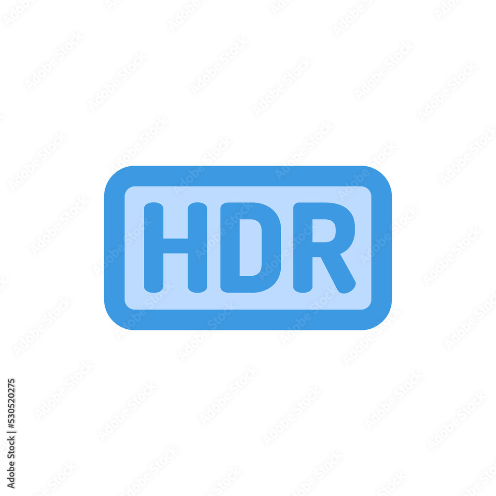 Hdr icon in blue style about camera, use for website mobile app presentation Hdr icon in blue style about camera, use for website mobile app presentation