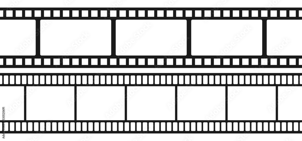 Set of seamless film strips