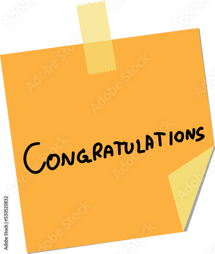 Wallpaper Mural congratulations on post it note Torontodigital.ca