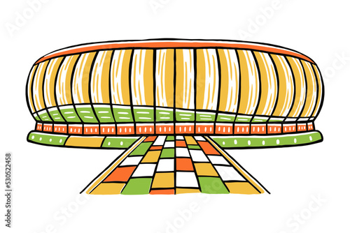 jakarta international stadium vector illustration