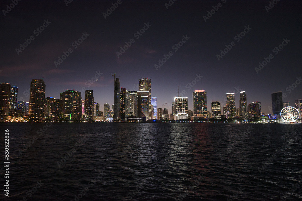 Fototapeta premium Downtown Miami skyline at night