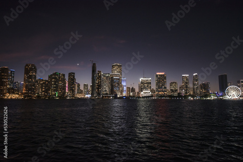Downtown Miami skyline at night