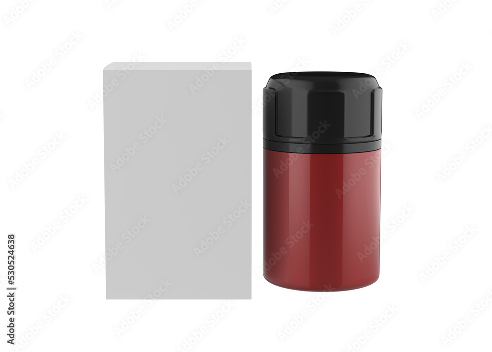 pill bottle mockup isolated on white background. 3d illustration