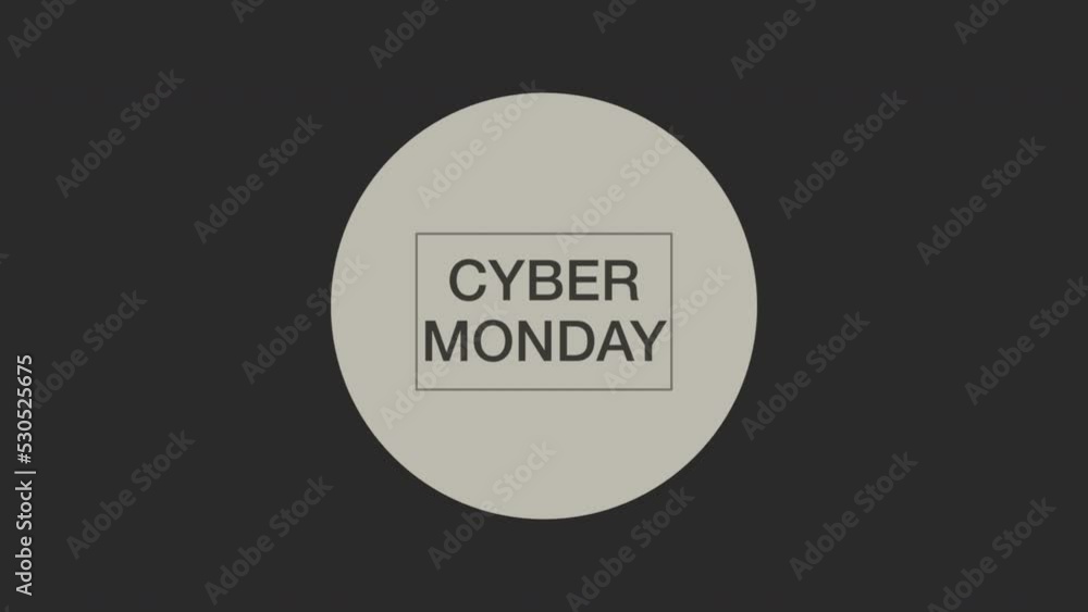 Cyber Monday with grey circle on black gradient, motion abstract holidays, business and corporate style background Cyber Monday with grey circle on black gradient, motion abstract holidays, business and corporate style background