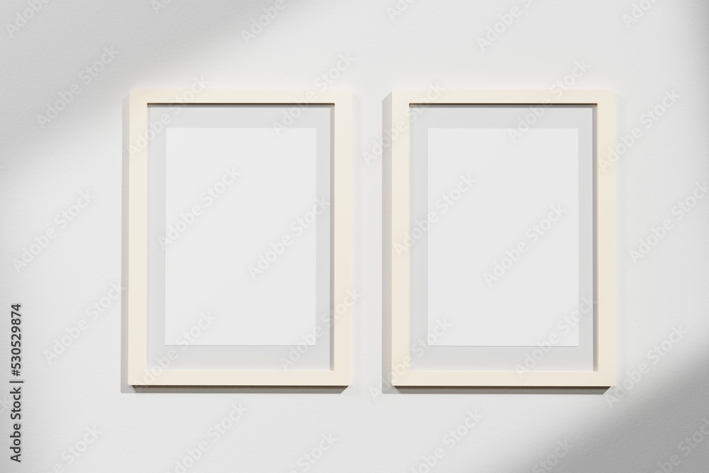 3d rendering photo frame on white wall for mockup 3d rendering photo frame on white wall for mockup