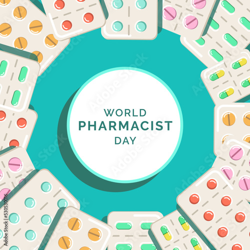 World pharmacist day illustration