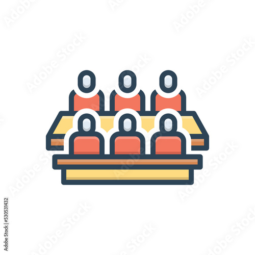 Color illustration icon for negotiations