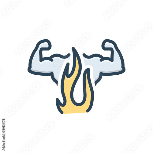 Color illustration icon for passion