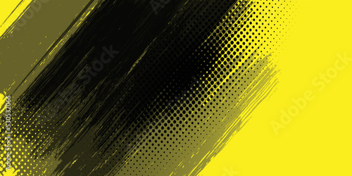 Yellow background and black dot