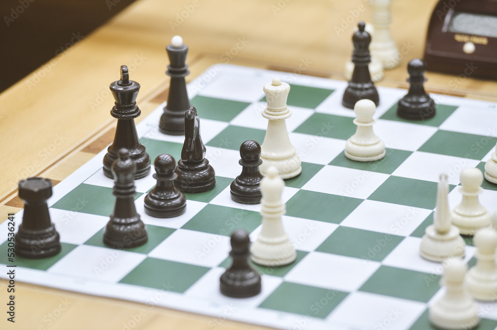 close-up shot of chess pieces on a chessboard