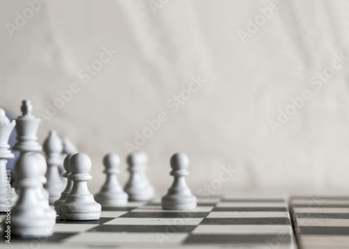 close-up shot of chess pieces on a chessboard