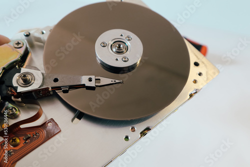 data hard drive backup disc hdd disk restoration restore recovery engineer work tool engineering maintenance repairman technology concept photo