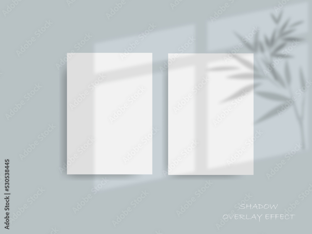 windaw and palm leaves shadow overlay mockup design template.vector realistic shadow ovecrlay and blank paper sheet. windaw and palm leaves shadow overlay mockup design template.vector realistic shadow ovecrlay and blank paper sheet.