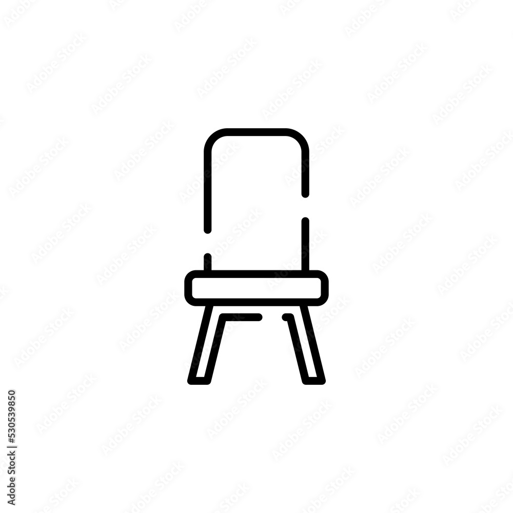 Chair, Seat Dotted Line Icon Vector Illustration Logo Template. Suitable For Many Purposes. Chair, Seat Dotted Line Icon Vector Illustration Logo Template. Suitable For Many Purposes.