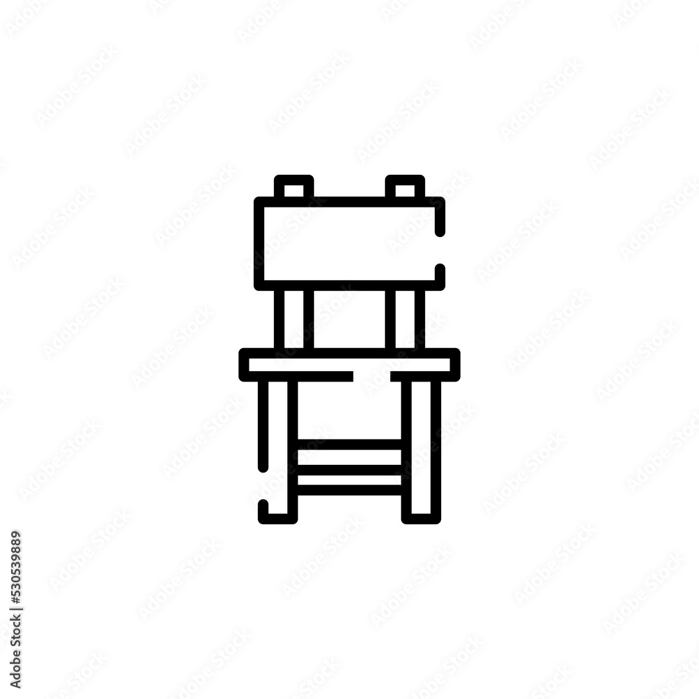 Chair, Seat Dotted Line Icon Vector Illustration Logo Template. Suitable For Many Purposes. Chair, Seat Dotted Line Icon Vector Illustration Logo Template. Suitable For Many Purposes.