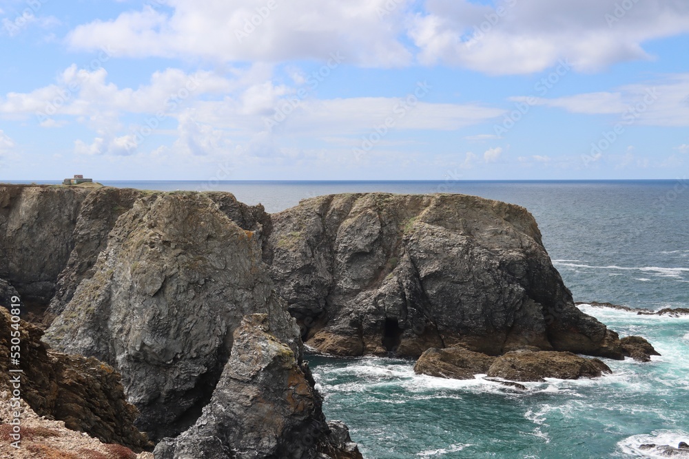 cliffs of Belle Ile at the coast
