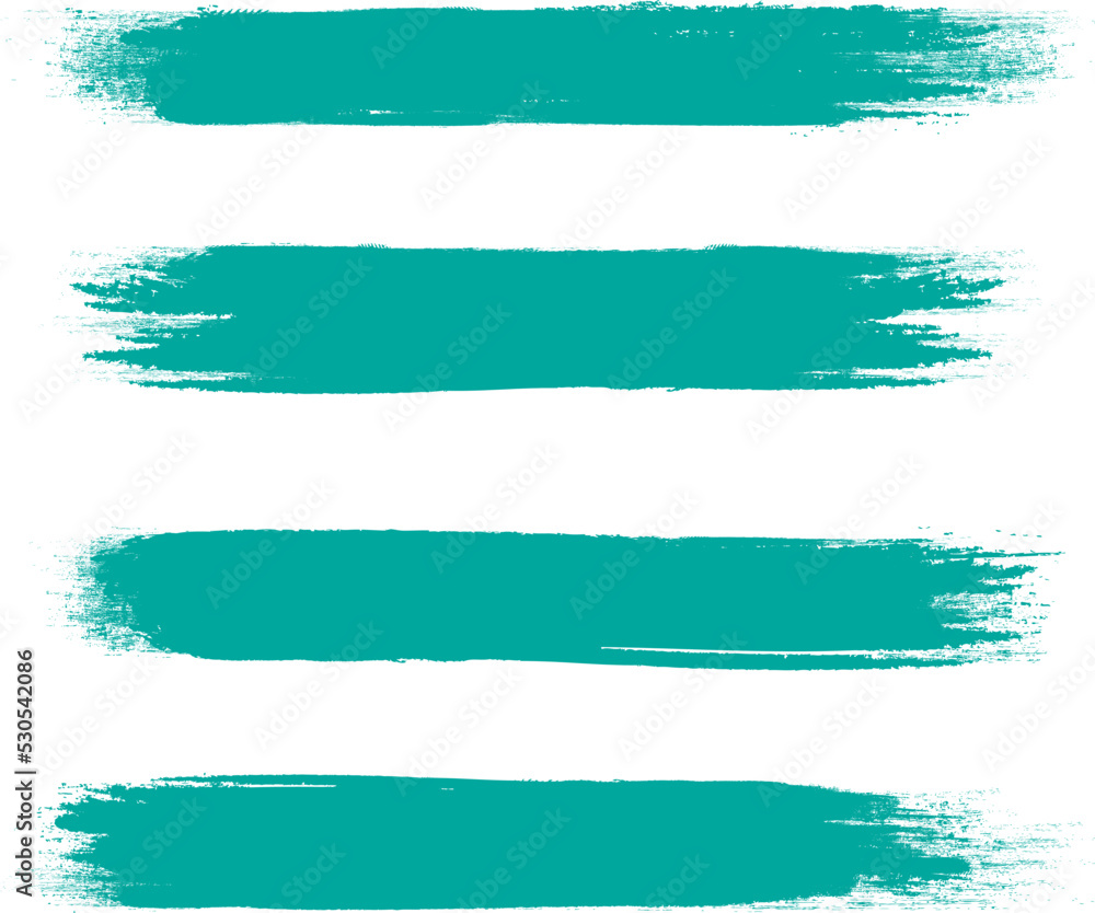 Turquoise brush stroke set isolated on background. Collection of trendy brush stroke vector for green ink paint, grunge backdrop, dirt banner, watercolor design and dirty texture. Brush stroke vector Turquoise brush stroke set isolated on background. Collection of trendy brush stroke vector for green ink paint, grunge backdrop, dirt banner, watercolor design and dirty texture. Brush stroke vector