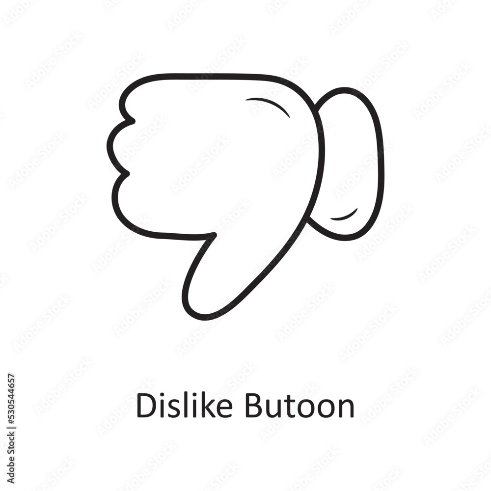 Dislike button outline Icon Design illustration. Media Control Symbol on White background EPS 10 File Dislike button outline Icon Design illustration. Media Control Symbol on White background EPS 10 File