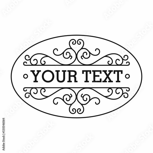 Vector decorative elements. Possible laser cutting. Place your text