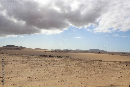 Desert in the Canary Islands. Fuerteventura island, Spain