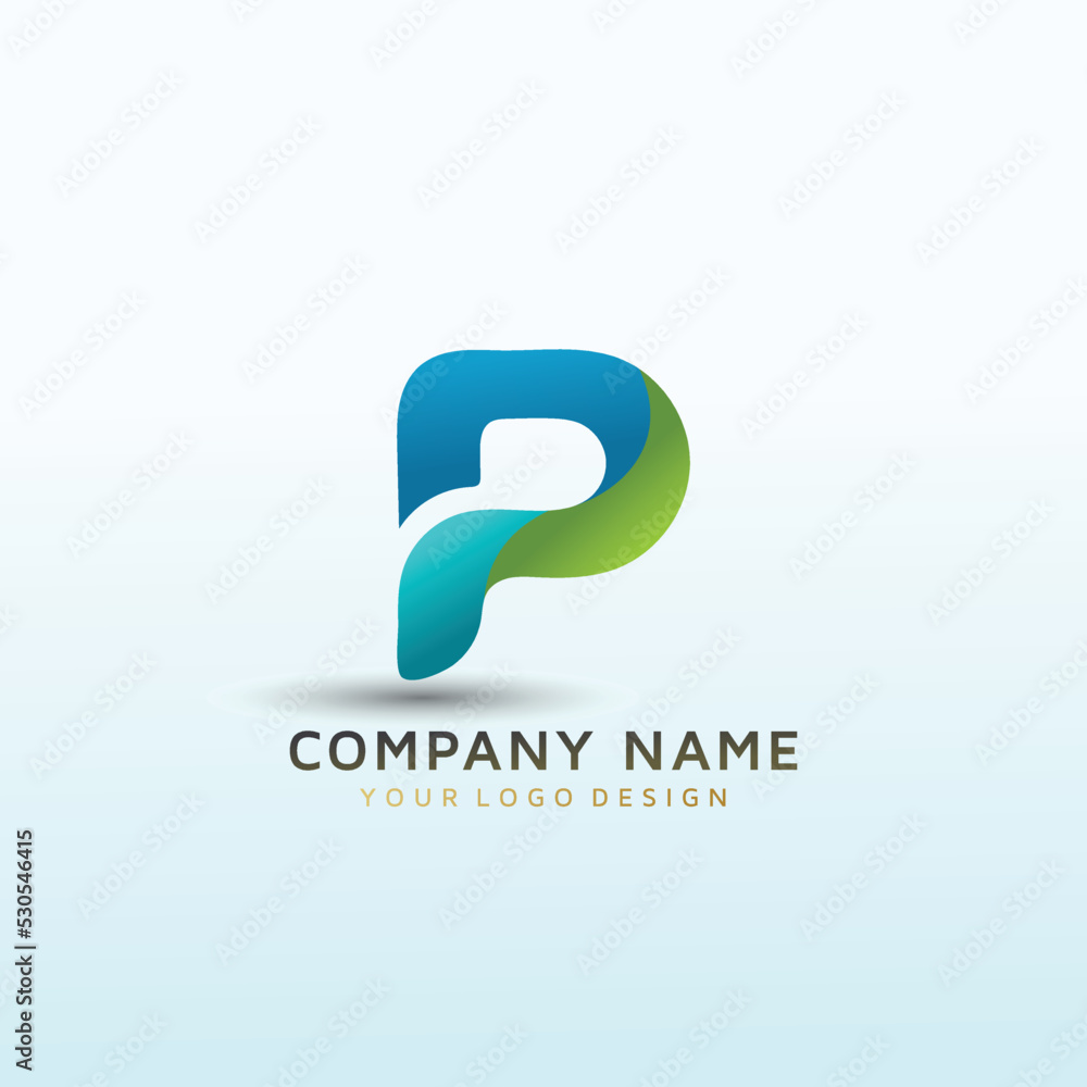 modern Property Company Logo letter P