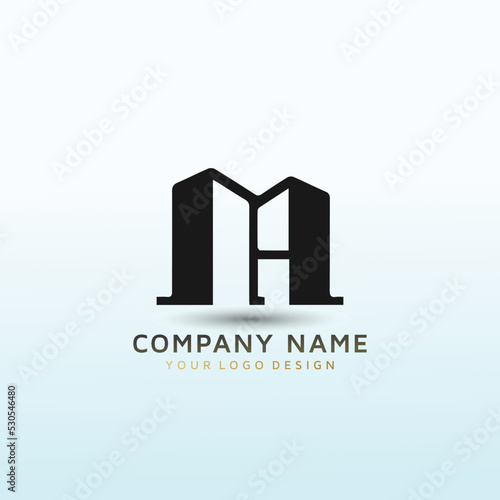 real estate letter MA vector logo design