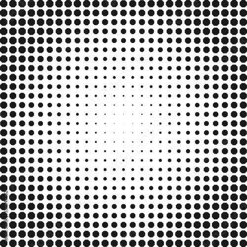 Octagon Silhouette Shapes Halftone Texture Pattern