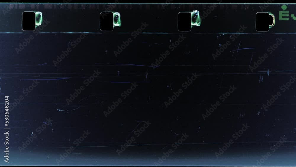 16mm Film Strip Overlay With Grain And Scratches Stock ビデオ Adobe Stock