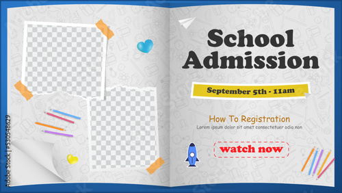 Videi thumbnail template of school admisson