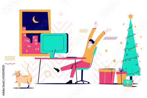 Working Overtime Until The Evening