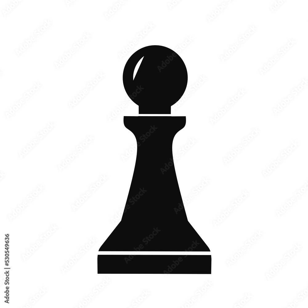 chess pawn icon with simple design chess pawn icon with simple design