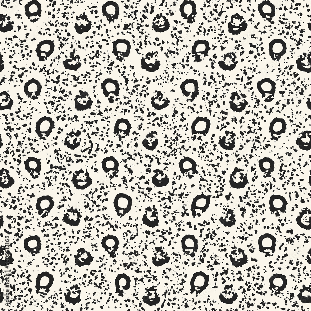 Dappled Ink Textured Organic Dots Pattern