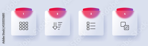 Canvas-taulu Menu buttons set icon