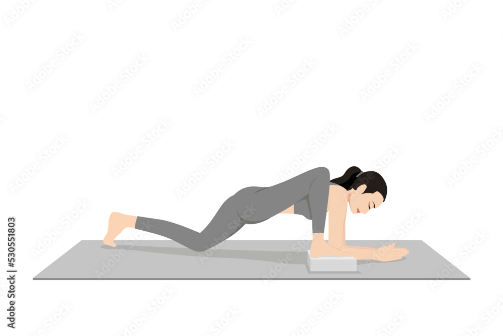 Lizard Pose Variation Foot On Block, Utthan Pristhasana Variation Foot On Block Lizard Pose Variation Foot On Block, Utthan Pristhasana Variation Foot On Block
