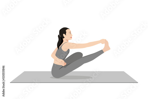 Half Bound Lotus Boat Pose, Ardha Baddha Padma Navasana