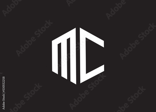 MC  abstract vector logo monogram template