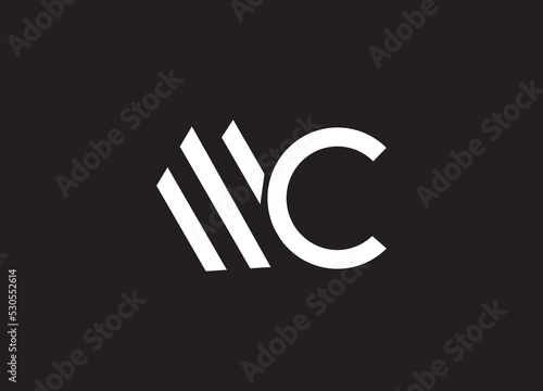 MC  abstract vector logo monogram template