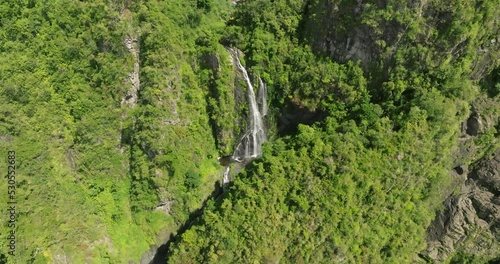 Waterfall at Cañón San Cristóbal Mountains Puerto Rico river on a Sunny day 4 photo