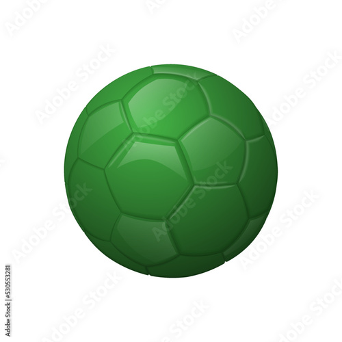 Green football or soccer ball Sport equipment icon