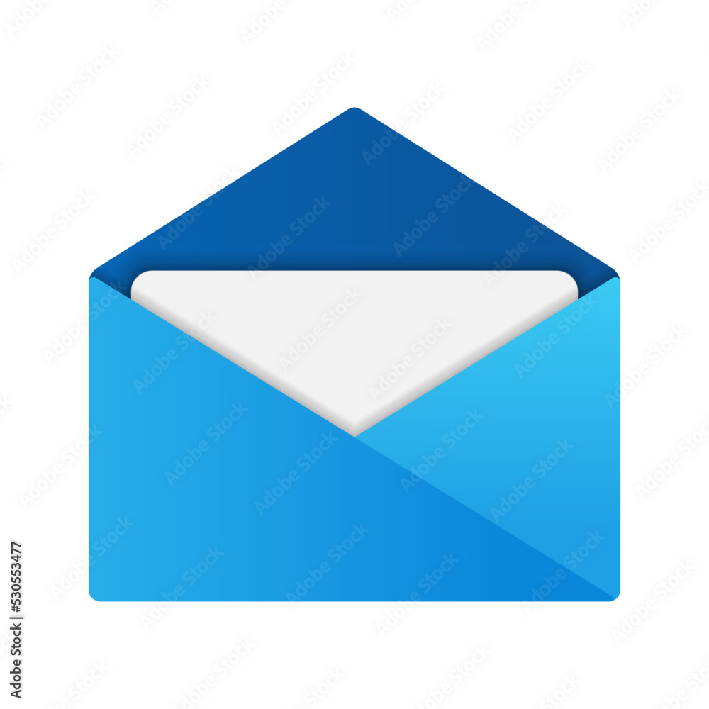Modern flat design of letter envelope file icon Modern flat design of letter envelope file icon