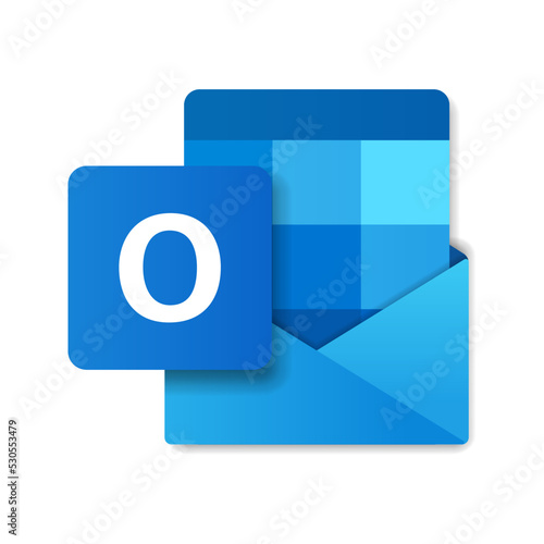 Modern flat design of logo Outlook file icon photo