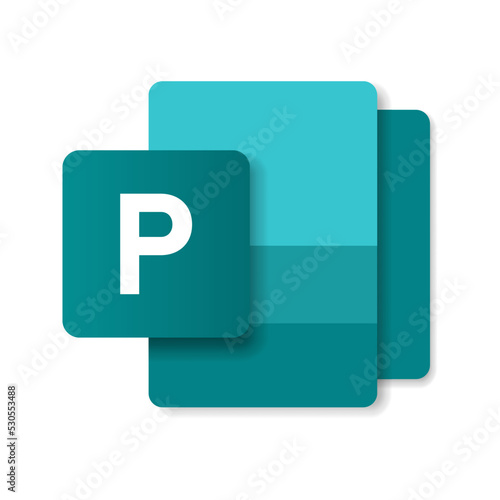 Modern flat design of logo PUB publisher document file icon